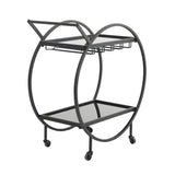 Black Metal Bar Cart