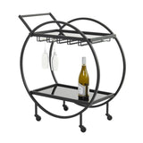 Black Metal Bar Cart